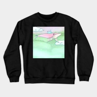 PINK WHALE Crewneck Sweatshirt